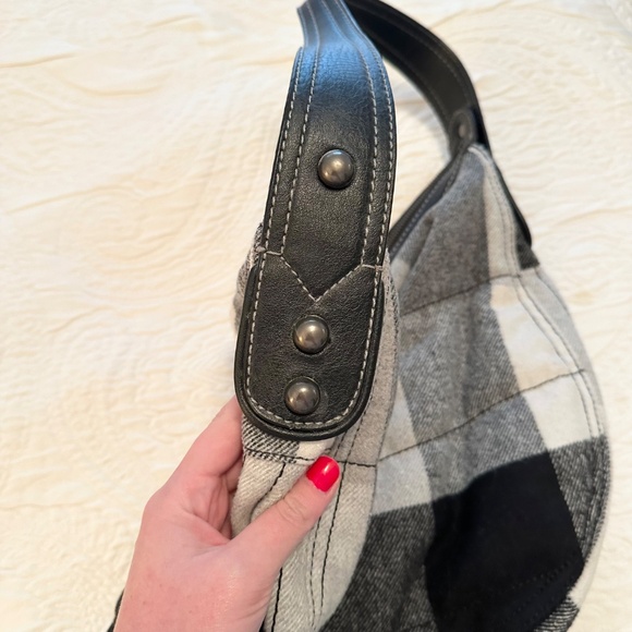 GAP Wool Blend Shoulder Bag Plaid - Picture 3 of 8